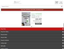 Tablet Screenshot of et2lightinglights.com
